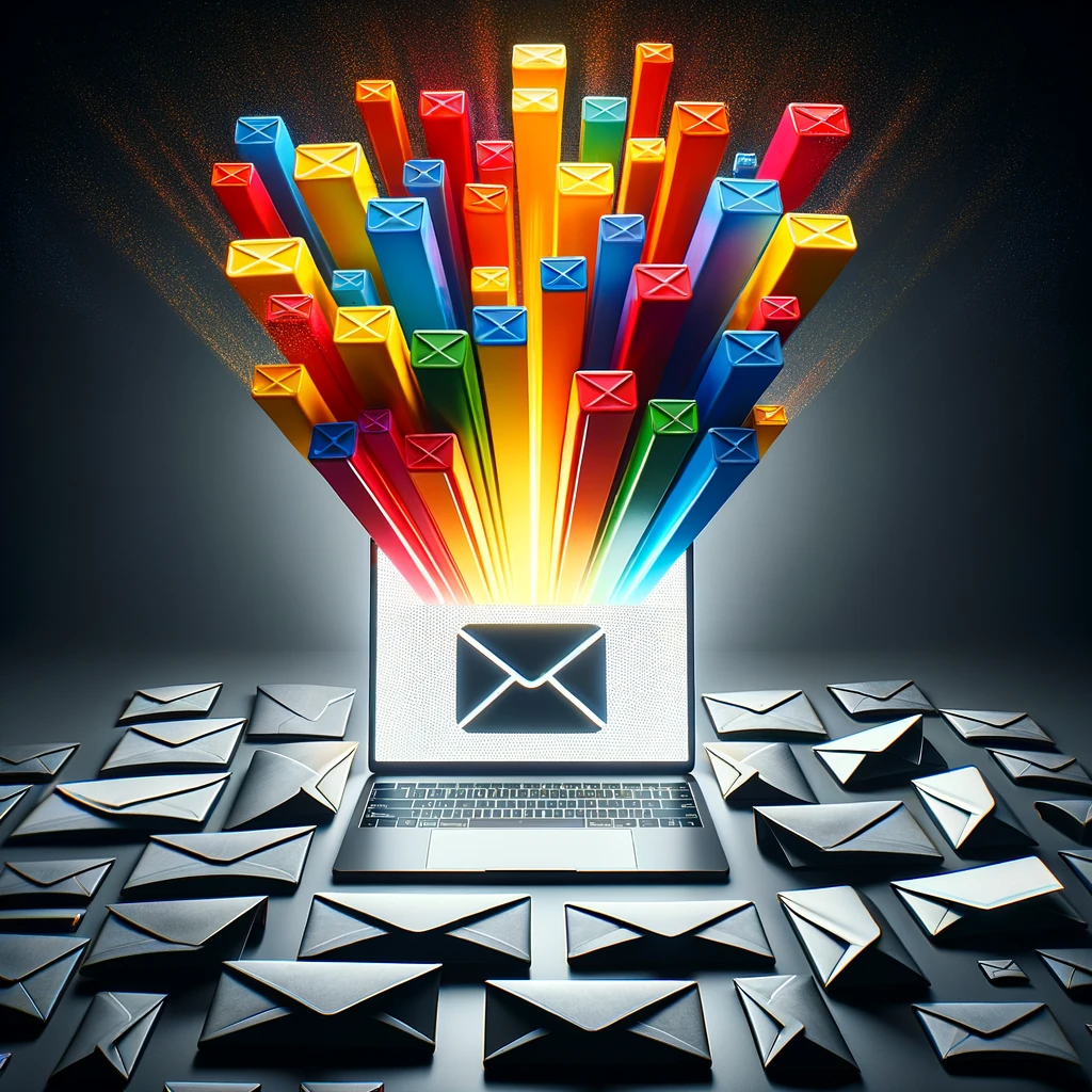 Email Marketing Blog - Emails Exploding out of screen