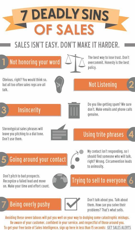 Seven old mistakes that make sales ineffective. Seven old mistakes that make sales ineffective. 7 Deadly Sins of Sales