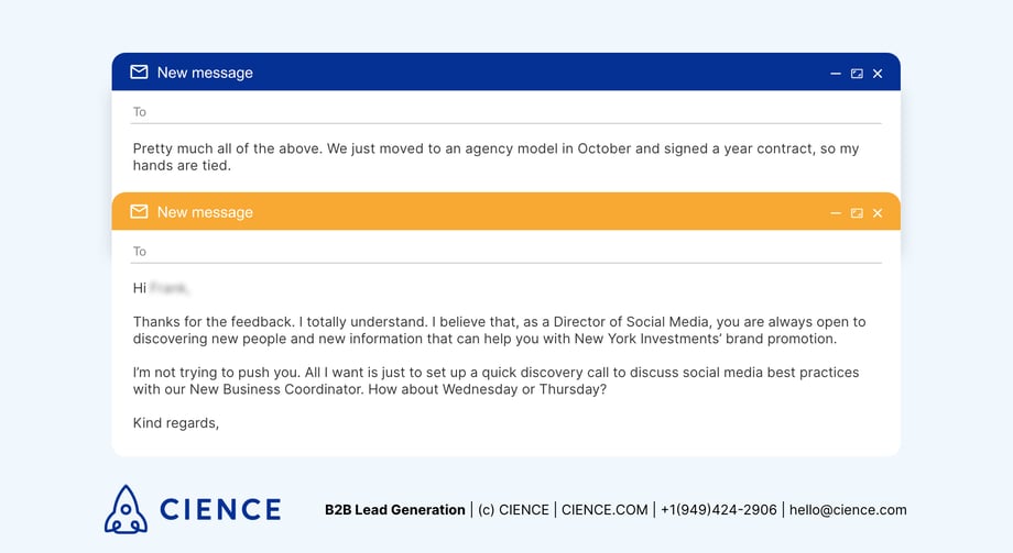 sales email reply handling example